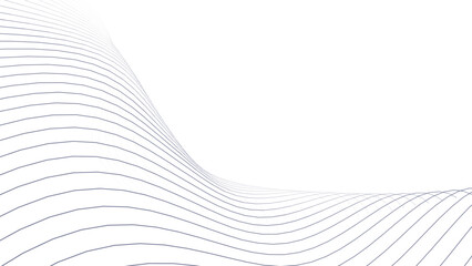 Abstract wavy lines creating a modern and minimalist flowing pattern on a white background, ideal for digital design.