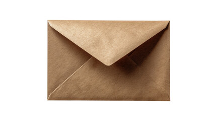 Brown kraft paper envelope with closed flap
