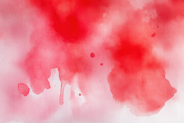 abstract red dripping paint background texture in watercolor style with fading pink gradients uneven hanging droplets and soft blended edges on light canvas