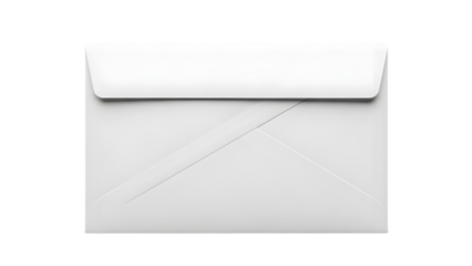 White envelope on black background