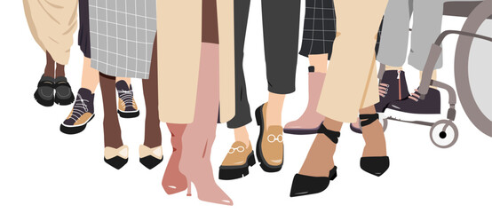 Different women standing together.