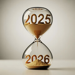 The Flow of Years 2025 Turning into 2026