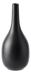 Sleek black ceramic decorative bottle for a modern minimalist living room.