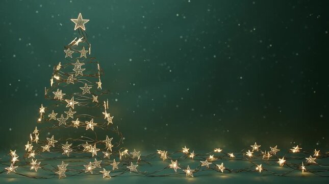 &Aacute;rbol decorado por navidad, el fondo es verde