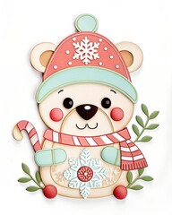 Christmas animal illustration