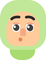 Obraz premium Illustration of muslim woman look confused