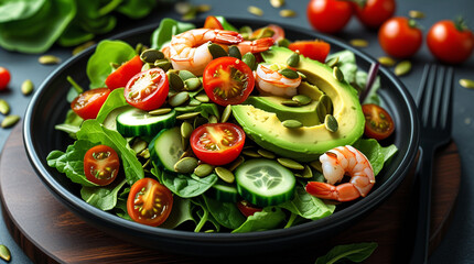 Fresh healthy homemade salad