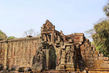 Angkor Wat Ancient Khmer Temple Ruins, Cambodia