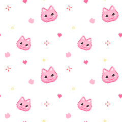 Pig Pixel Seamless Pattern, Background