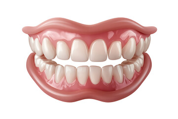 Dental Teeth with the gums isolated on transparent background png