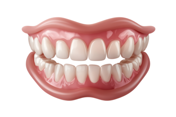 Dental Teeth with the gums isolated on transparent background png