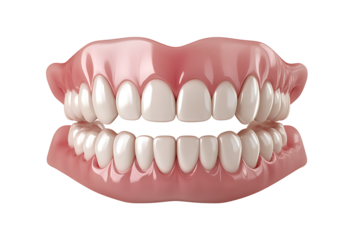 Dental Teeth with the gums isolated on transparent background png