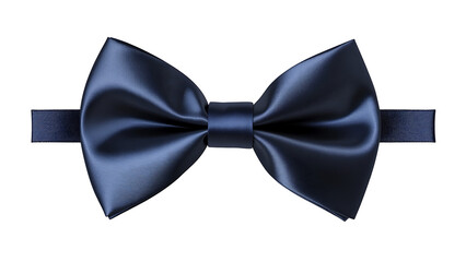 A close up of a shiny blue bow tie with a textured png 