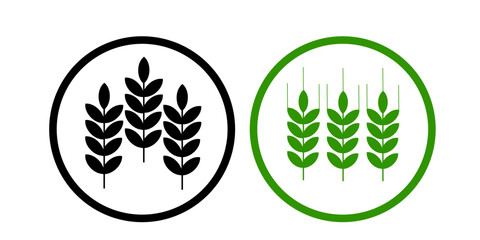 Obraz premium Agricultural wheat ears illustration symbolizing farming and rural production. Wheat ears design, farm and agriculture concept.