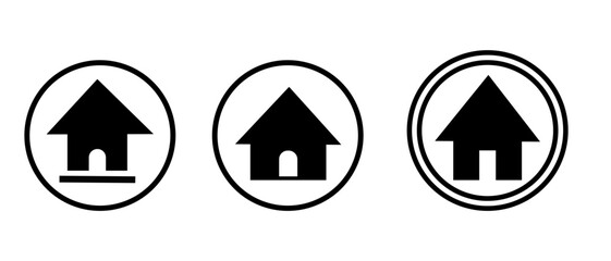 Obraz premium House logo symbol created as a simple vector illustration. Minimal home logo icon.