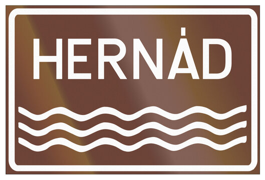 Road sign used in Hungary - Hernad river