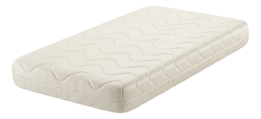 Hypoallergenic crib mattress with antimicrobial cover for a hygienic child's room.