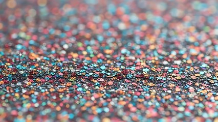 Vibrant multicolored glitter texture with sparkling confetti