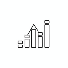 A black and white line chart showing data trends with a white background