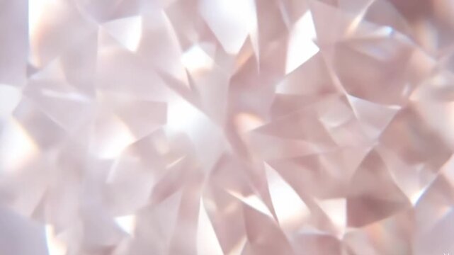 Transition from soft bokeh to abstract facets on shiny surface. Macro shiny light reflection for background advertisement.