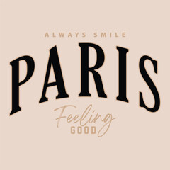 paris, feel good slogan varsity print collage text typography font vintage tshirt print  © sevde