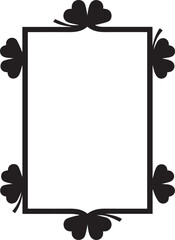 Rectangular frame decorated with shamrocks for st patricks day
