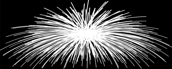 Circular radial black white stipe in pop art style. Radial shape beam, artistic ray circular to magazine cartoon, geometry starburst. Vector illustration