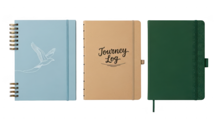Collection of spiral notebooks for journaling