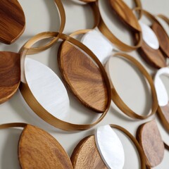 Modern Wooden Mirrors with Elegant Design for Luxury Home Decor