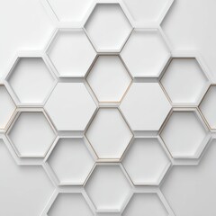White Hexagonal Pattern with 3D Effect for Modern Design