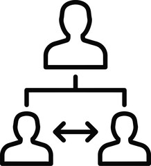 Obraz premium Business hierarchy icon simple