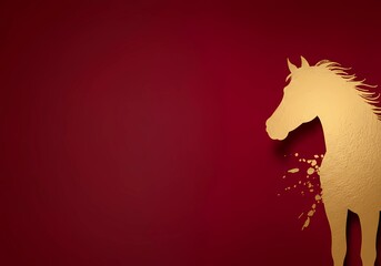 Chinese horse year celebration background With Empty Space Design For Chinese Horse Year Greeting
