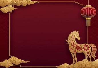 Horse Chinese New Year Festival Design For Celebration Chinses New Year Chinese New Year 2026 Card