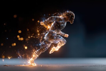 Glowing Energy Entity Floating in Open Space
