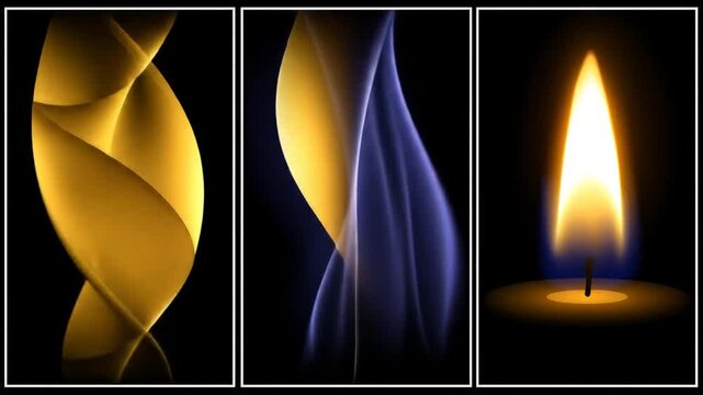 Abstract designs with flames