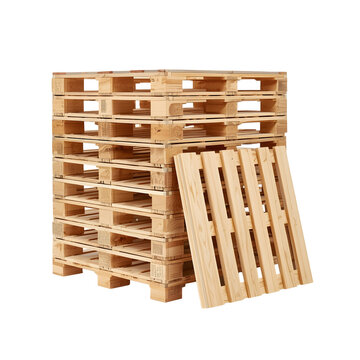 Stack of Wooden Pallets Transparent PNG for Warehouse and Shipping Design Projects