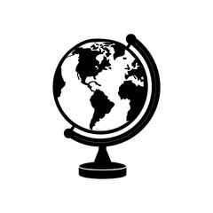 globe on white background