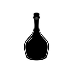 wine bottle isolated on white