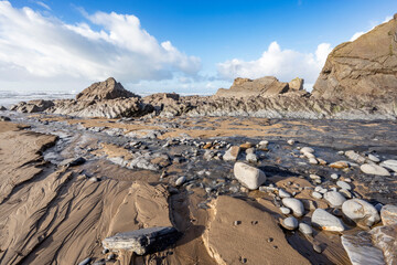 Rugged beauty of the Cornish coastal beaches