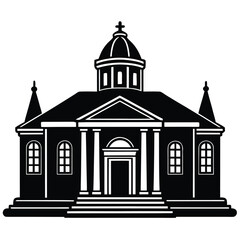 Obraz premium heritage building vector icon on white background