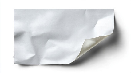 crumpled paper on white background
