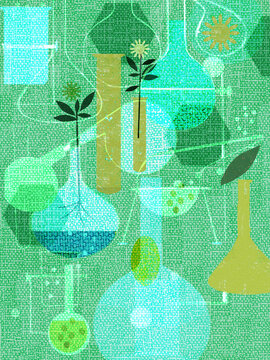 Scientific research, laboratory and plants