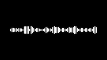 Audio waveform spectrum animation with minimalist digital line design. Abstract sound wave visualization for voice recording, music, and podcast backgrounds - Powered by Adobe