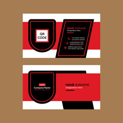 Modern Business Card Format. Minimal Layout Display for Promotional Campaign.