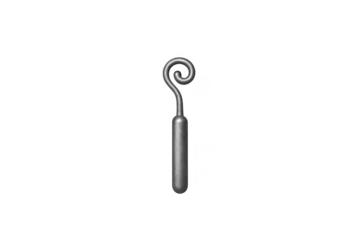 Silver magic wand with spiral tip