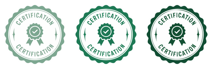 certification approval badge icons set  © graphixecho