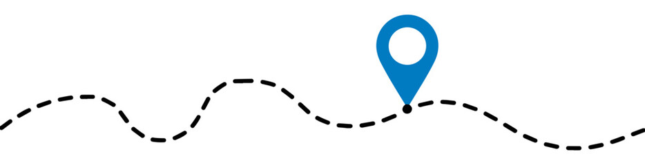 dotted route travel map banner © graphixecho