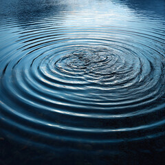 Calming Ocean Waves Ripple Effect on Serene Water Surface