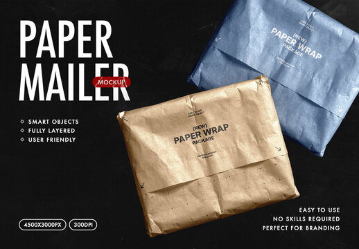 Paper Wrap Mailer Mockup