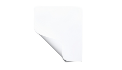 Flat document icon, white paper shape with folded corner, gray outline,